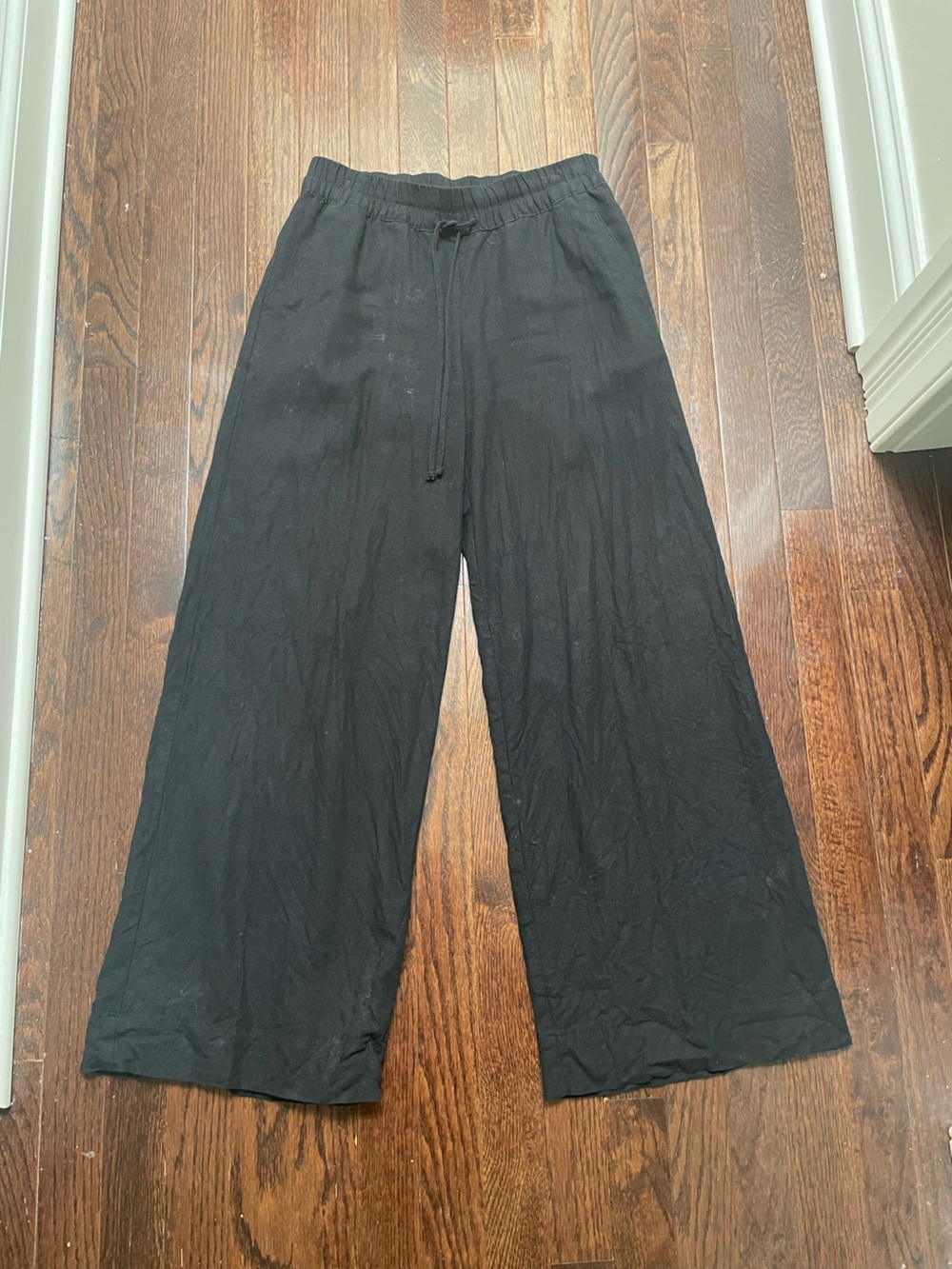 Wide leg linen pants